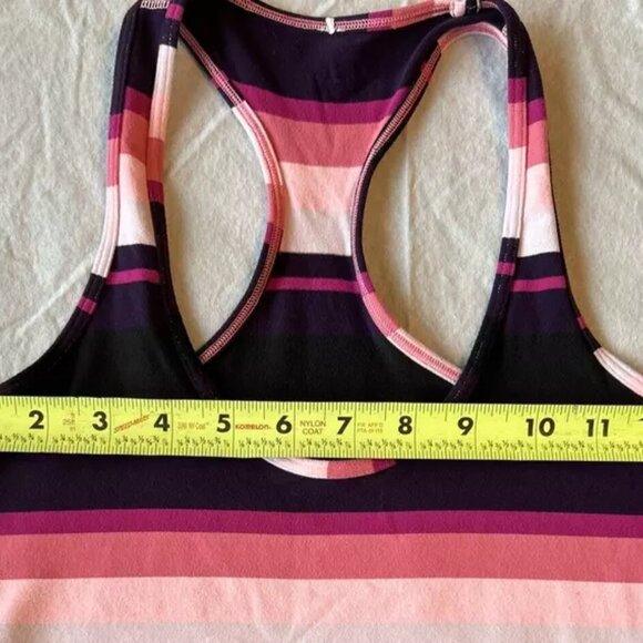 lululemon women's purple and pink striped racerback Tank top small - Picture 5 of 6